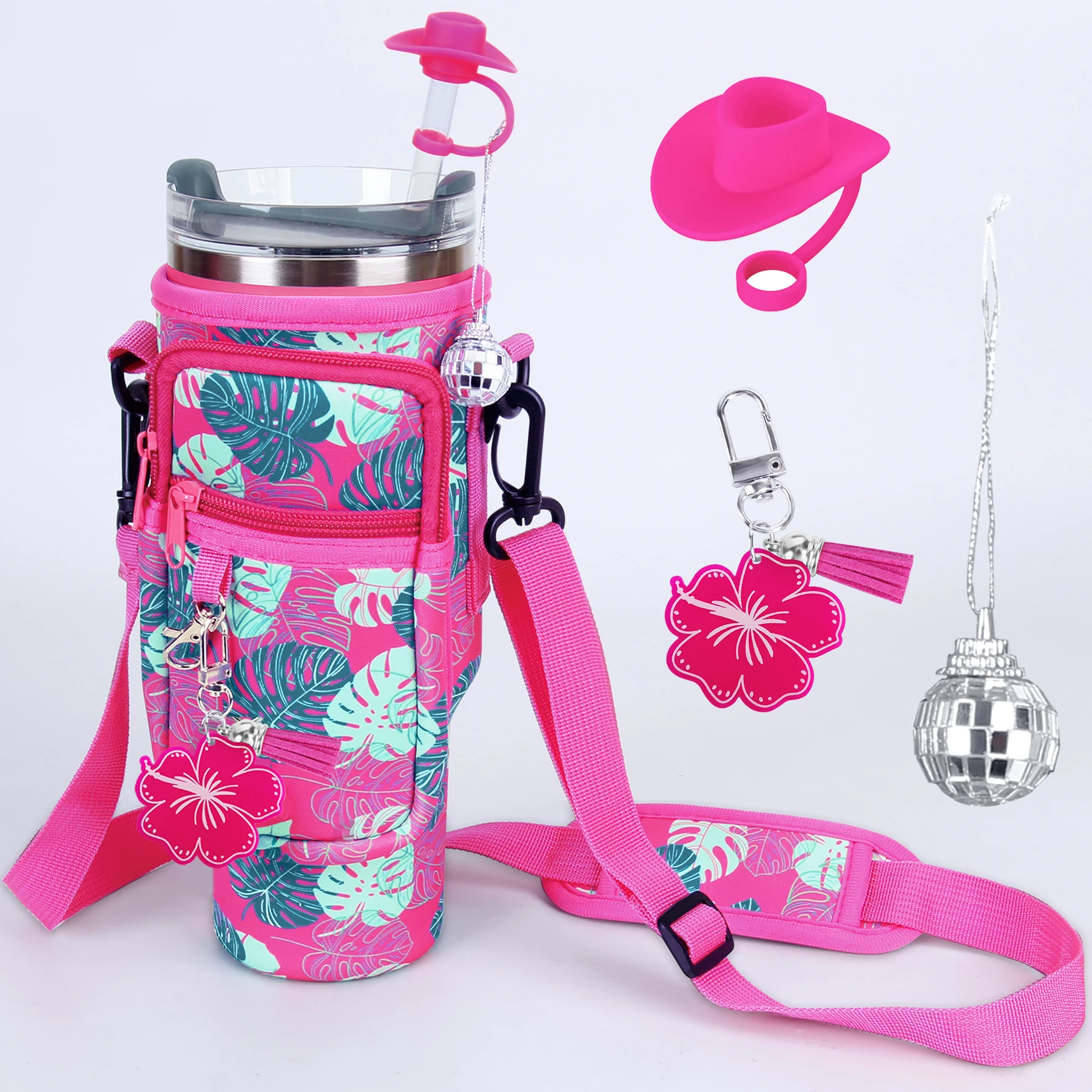 4PCS, 40oz Hot Pink Tropical Palm Leaf Flower Tumbler Cup Carrier Holder Bag Set, Tumbler Party Favor Gift
4PCS, 40oz Hot Pink Tropical Palm Leaf Flower Tumbler Cup Carrier Holder Bag Set, Tumbler Party Favor Gift