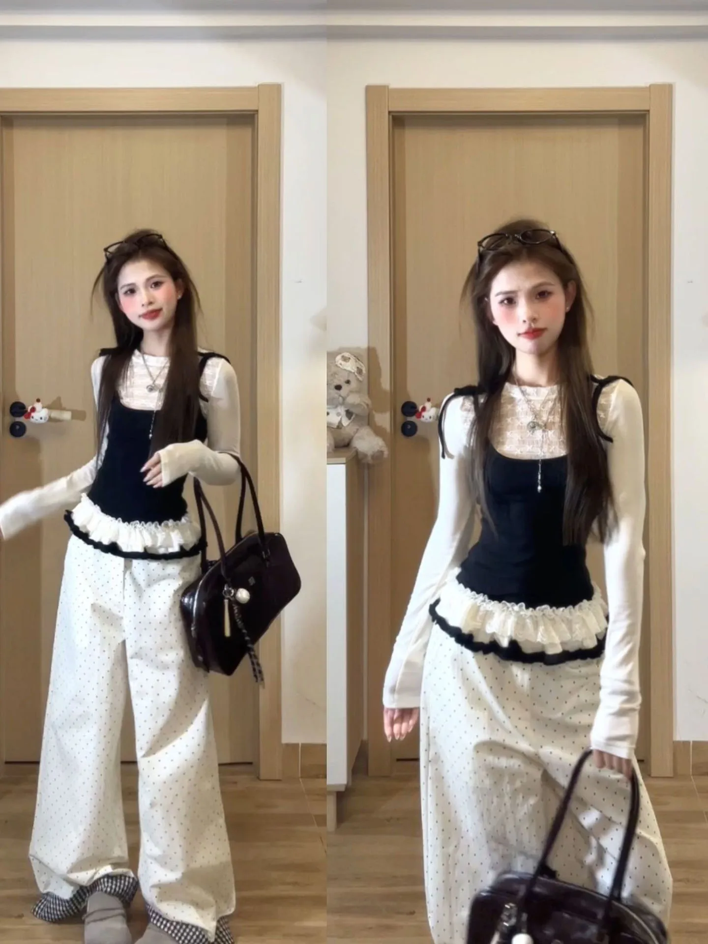 Korean Style Ballet Long Sleeve T-Shirt Women's Slimming Young-looking Ruffle Hem Top Spring Autumn Casual Pure Color Breathable
Korean Style Ballet Long Sleeve T-Shirt Women's Slimming Young-looking Ruffle Hem Top Spring Autumn Casual Pure Color Breathable