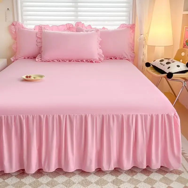 Soft And Skin-Friendly Bed Skirt Cover Solid Color Dust Ruffle Korean Style Minimalist Design For Cozy Bedroom Decor
Soft And Skin-Friendly Bed Skirt Cover Solid Color Dust Ruffle Korean Style Minimalist Design For Cozy Bedroom Decor