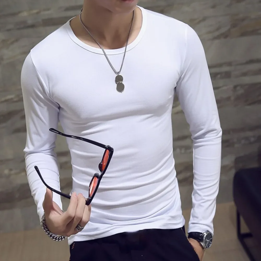 Undershirt Shirt Sleepwear Vest Pajama T-shirt Simple and Comfortable Men's Long sleeved T shirt in Solid Colors
Undershirt Shirt Sleepwear Vest Pajama T-shirt Simple and Comfortable Men's Long sleeved T shirt in Solid Colors
