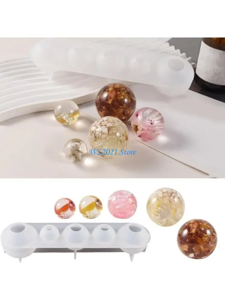 G5GC Easy Release Silicone Sphere Molds Professional Sphere Ornament Crafting Silicone Molds for Resin Ornament Jewelry
G5GC Easy Release Silicone Sphere Molds Professional Sphere Ornament Crafting Silicone Molds for Resin Ornament Jewelry