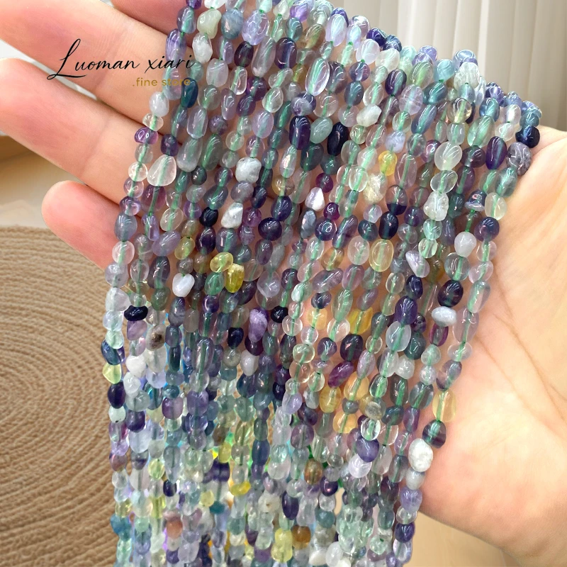Straight Hole 4-6mm Irregular Natural Stone Fluorite Loose Spacer Beads for Jewelry Making Diy Bracelet Charms Accessories 15''
Straight Hole 4-6mm Irregular Natural Stone Fluorite Loose Spacer Beads for Jewelry Making Diy Bracelet Charms Accessories 15''