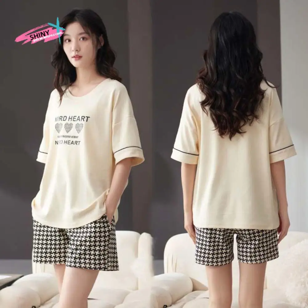 Модные хлопковые шорты с цветочным принтом, пижамный комплект, тонкие хлопковые пижамы с короткими рукавами и героями мультфильмов, летние свободные женские ночные рубашки, костюм, подарки
Модные хлопковые шорты с цветочным принтом, пижамный комплект, тонкие хлопковые пижамы с короткими рукавами и героями мультфильмов, летние свободные женские ночные рубашки, костюм, подарки