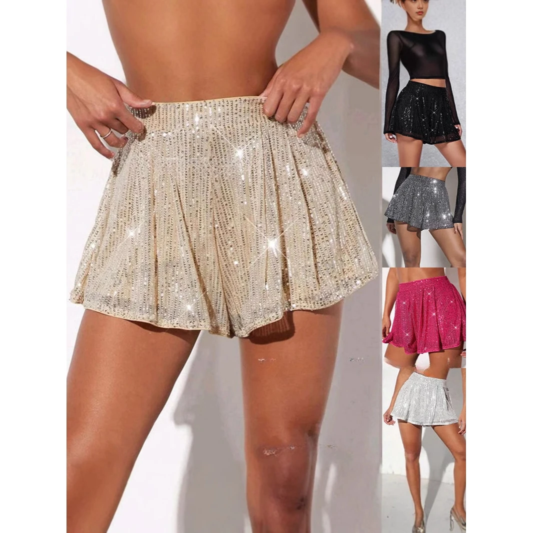 Shiny Bead Short Pants Women's High Waist Casual Trousers Sparkling Skirt Shorts Cross-Border Fashion Daily Wear Micro Stretch
Shiny Bead Short Pants Women's High Waist Casual Trousers Sparkling Skirt Shorts Cross-Border Fashion Daily Wear Micro Stretch
