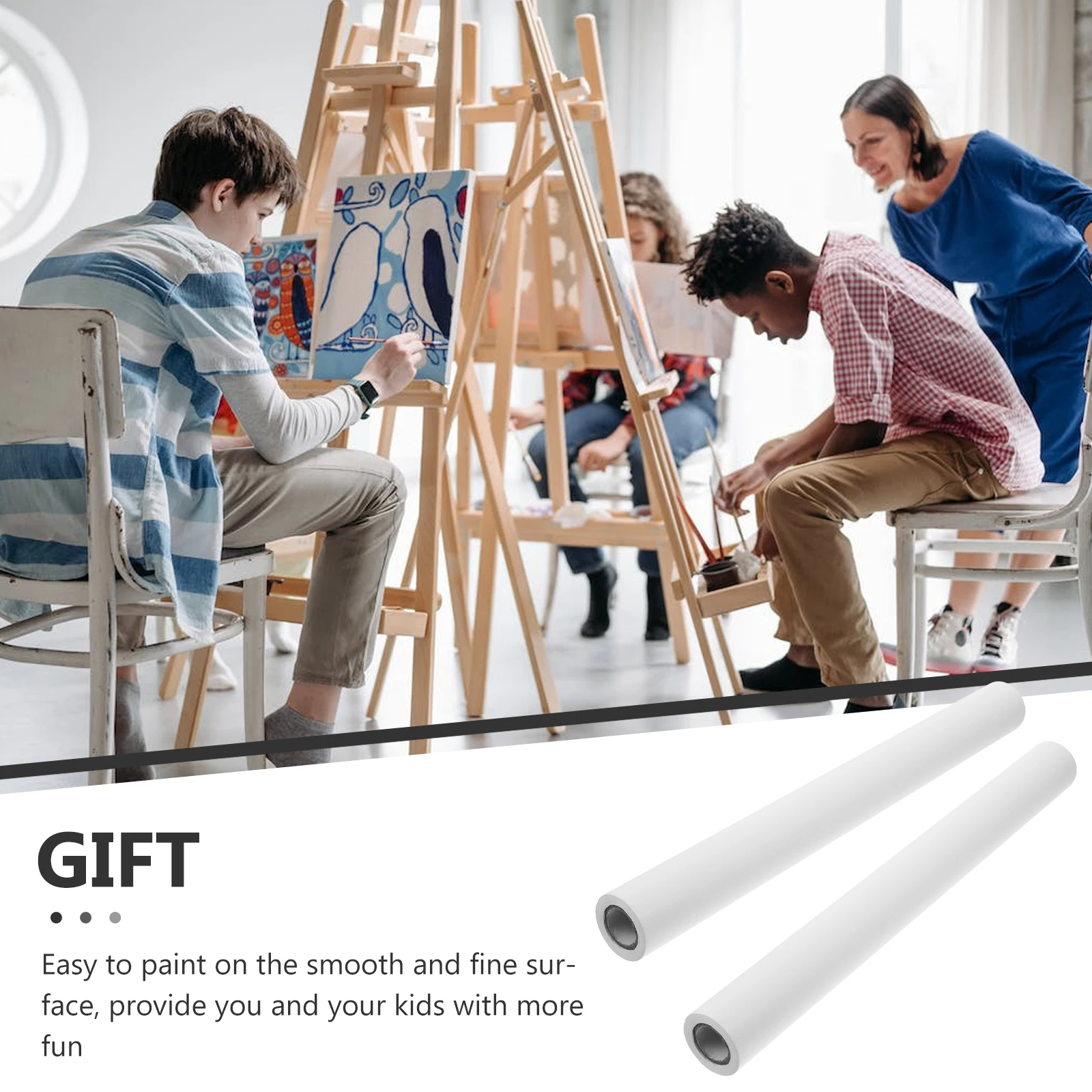 2 Rolls Blank Painted Paper Child Easel Kids Drawing Pad Art Kids' & Painting Supplies 
2 Rolls Blank Painted Paper Child Easel Kids Drawing Pad Art Kids' & Painting Supplies