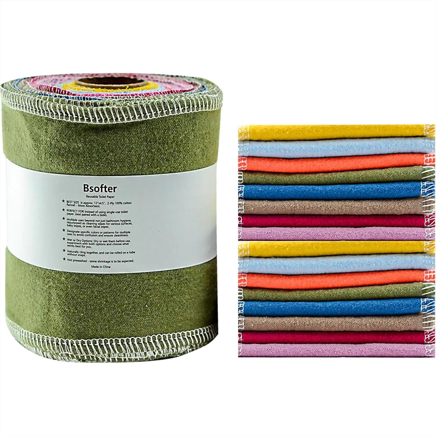 Reusable Toilet Paper Rolls - 28 Pcs Washable Bidet Wipes, Cloth Towels for RV Camping, Eco-Friendly Alternative
Reusable Toilet Paper Rolls - 28 Pcs Washable Bidet Wipes, Cloth Towels for RV Camping, Eco-Friendly Alternative
