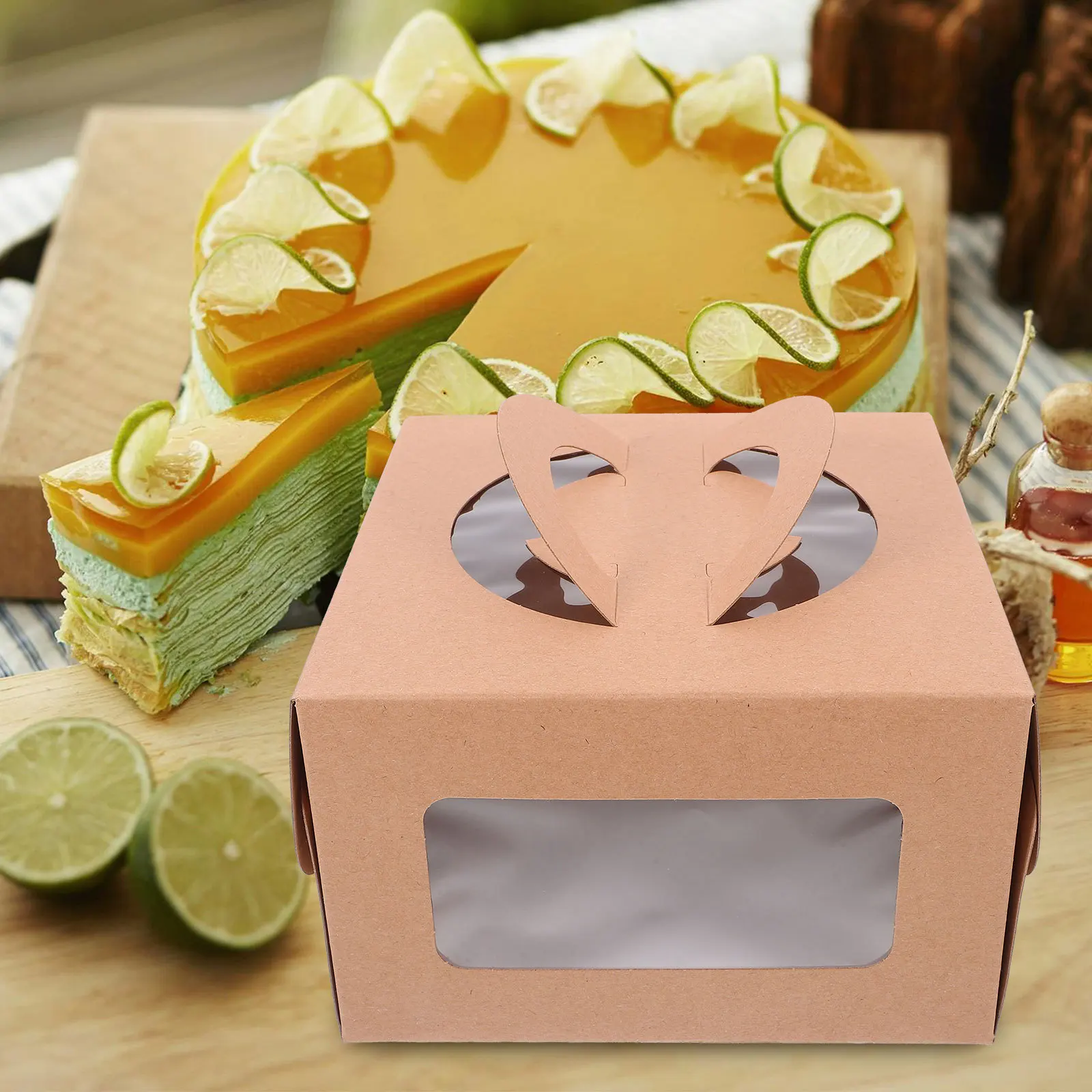 5pcs Cheese Pizza Box With Window Paper Container For Baking Storage Portable Takeaway Packaging Party Mousse Cake Box
5pcs Cheese Pizza Box With Window Paper Container For Baking Storage Portable Takeaway Packaging Party Mousse Cake Box