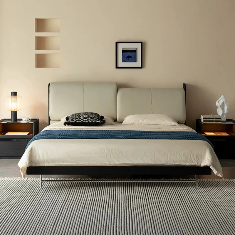 YJQ soft bag bed modern simple master bedroom solid wood multi-functional 1.8 double leather soft bag bed
YJQ soft bag bed modern simple master bedroom solid wood multi-functional 1.8 double leather soft bag bed
