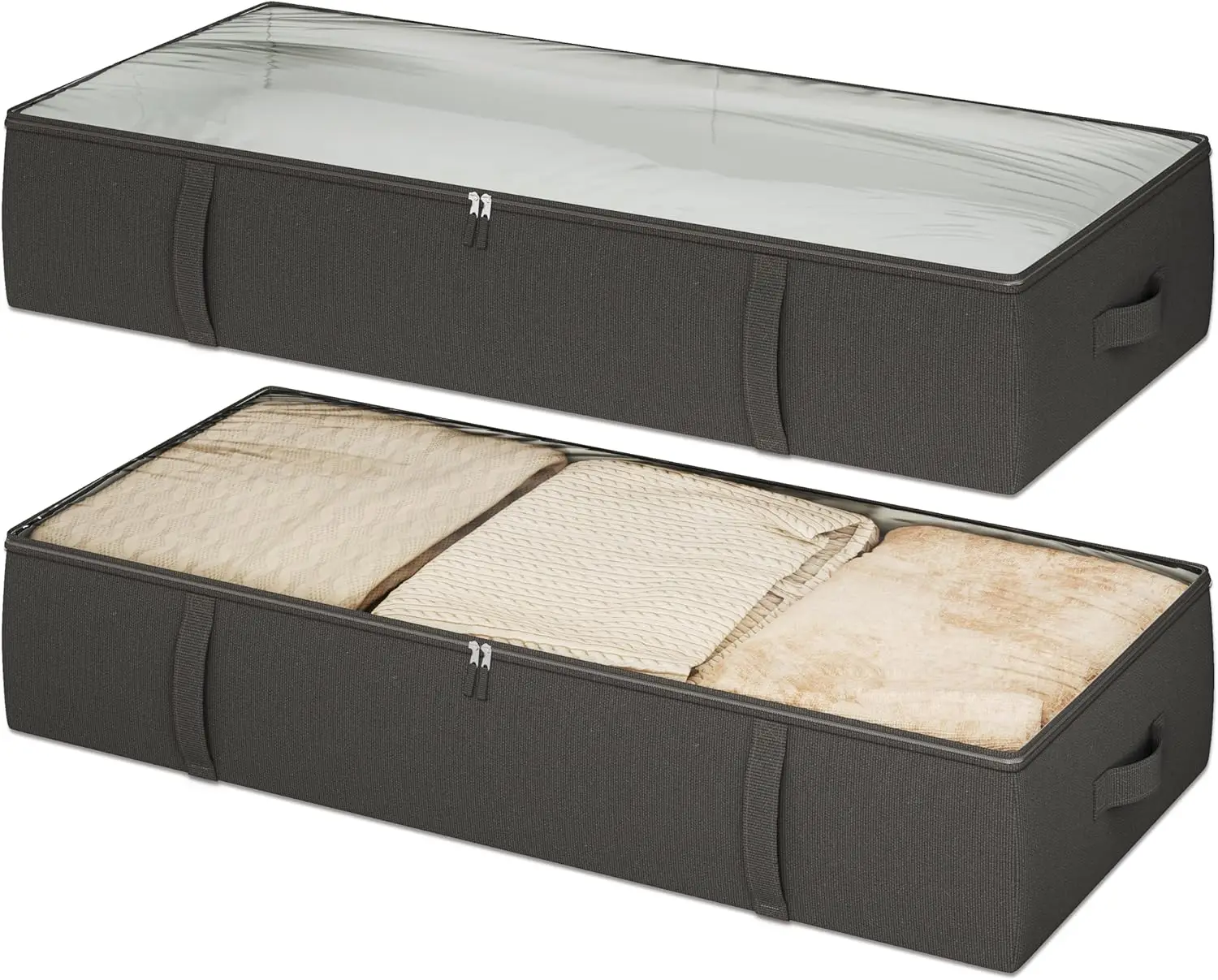 Набор из 2 контейнеров для хранения под кроватью, высотой 8 дюймов, с прочными стенками и дном, черные
Набор из 2 контейнеров для хранения под кроватью, высотой 8 дюймов, с прочными стенками и дном, черные