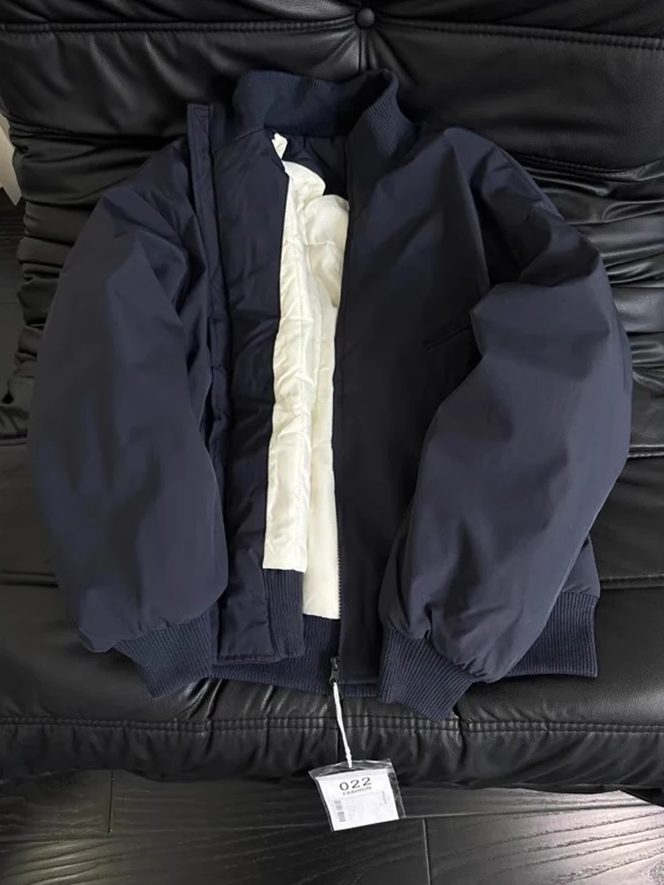 Свободный крой Thiened Cotton Jaet, американский воротник-стойка, мужская осенне-зимняя повседневная одежда, прочная молния из полиэфирного волокна... 
Свободный крой Thiened Cotton Jaet, американский воротник-стойка, мужская осенне-зимняя повседневная одежда, прочная молния из полиэфирного волокна...