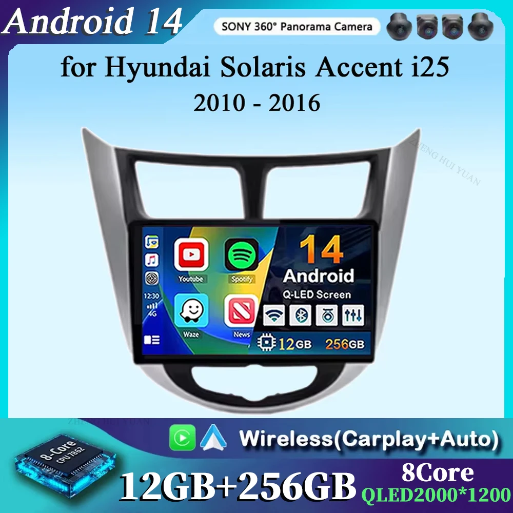 9 дюймов для Hyundai Solaris Accent i25 2010-2016 Автомобильный мультимедийный радиоплеер Видеоплеер Android 14 GPS Navi HD Сенсорный экран BT WiFi
9 дюймов для Hyundai Solaris Accent i25 2010-2016 Автомобильный мультимедийный радиоплеер Видеоплеер Android 14 GPS Navi HD Сенсорный экран BT WiFi