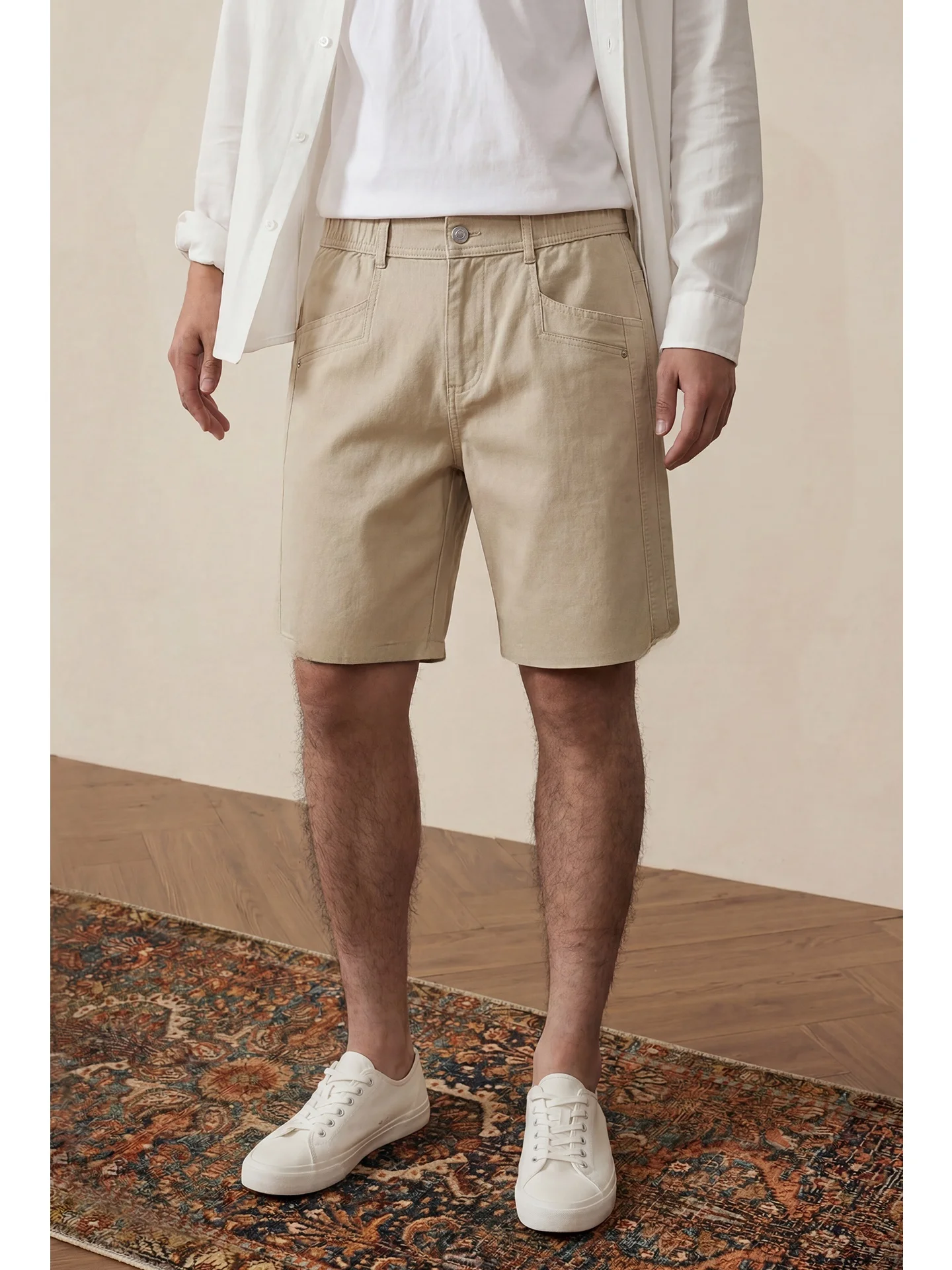Casual Pure Color Five-Quarter Shorts Men's Commuter Breathable Lyocell Cotton Blend American Workwear Shorts Summer
Casual Pure Color Five-Quarter Shorts Men's Commuter Breathable Lyocell Cotton Blend American Workwear Shorts Summer