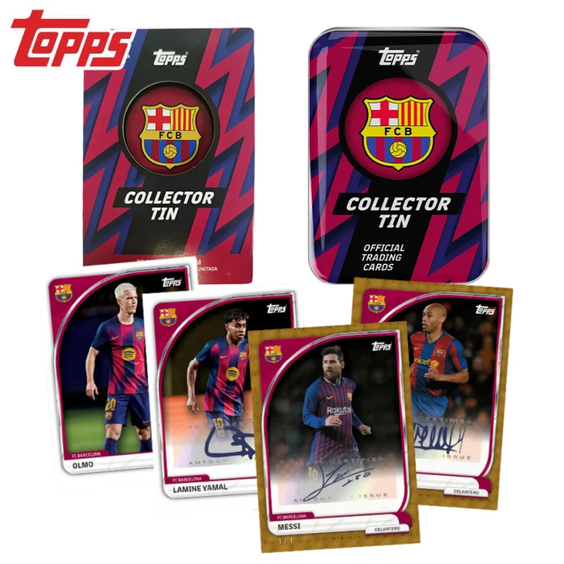 Genuine 2025-26 Topps Football Trading Card COLLECTOR TIN Juventus Bayern Munich Liverpool Real Madrid Barcelona Card Collection
Genuine 2025-26 Topps Football Trading Card COLLECTOR TIN Juventus Bayern Munich Liverpool Real Madrid Barcelona Card Collection