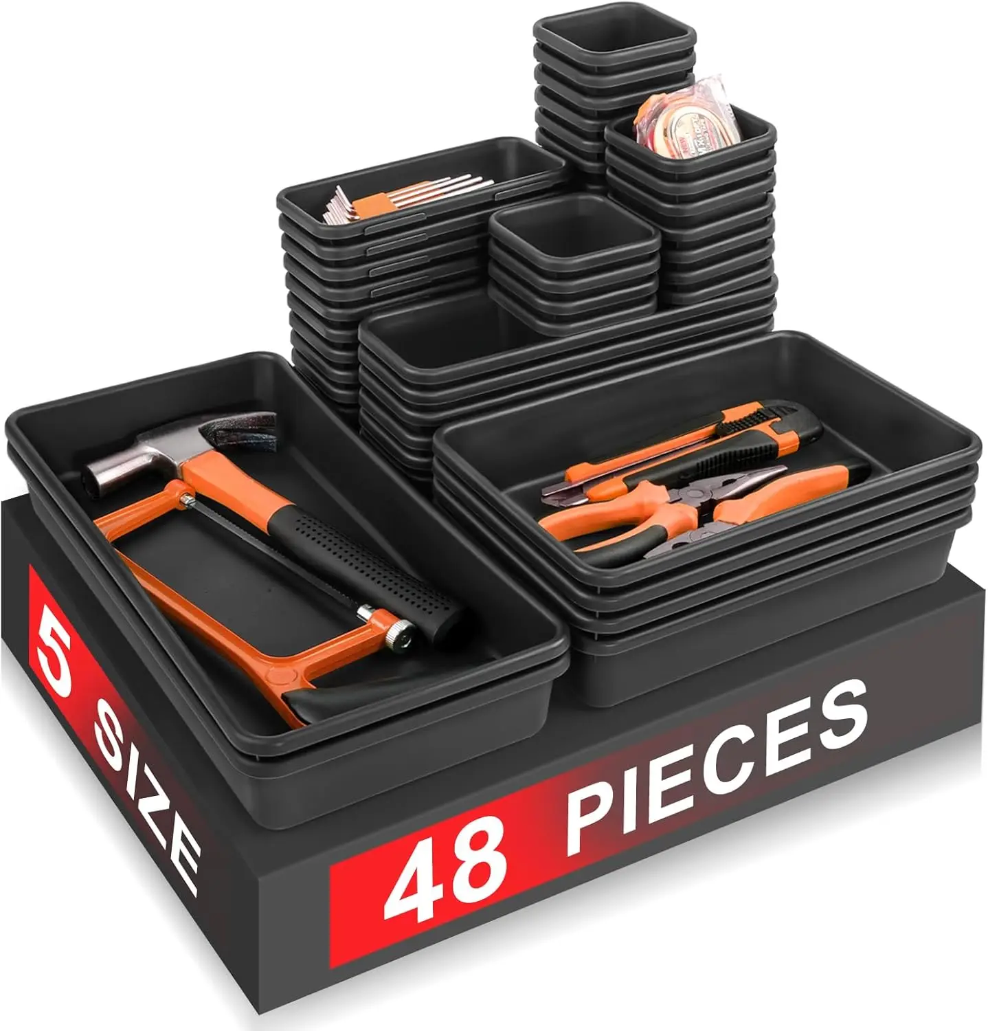 【48Pcs】【5 Size】Tool Box Organizer, Drawer Tool Organizer Tray Divider Set, Garage Tool and Accessories Storage, Toolbox Organization Storage for Rolling Tool Chest
【48Pcs】【5 Size】Tool Box Organizer, Drawer Tool Organizer Tray Divider Set, Garage Tool and Accessories Storage, Toolbox Organization Storage for Rolling Tool Chest