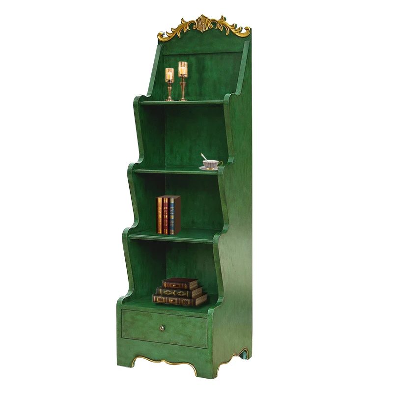 American rural floor-to-ceiling bookcase shelf solid wood retro green study home living room magazine sheet music storage narrow
American rural floor-to-ceiling bookcase shelf solid wood retro green study home living room magazine sheet music storage narrow