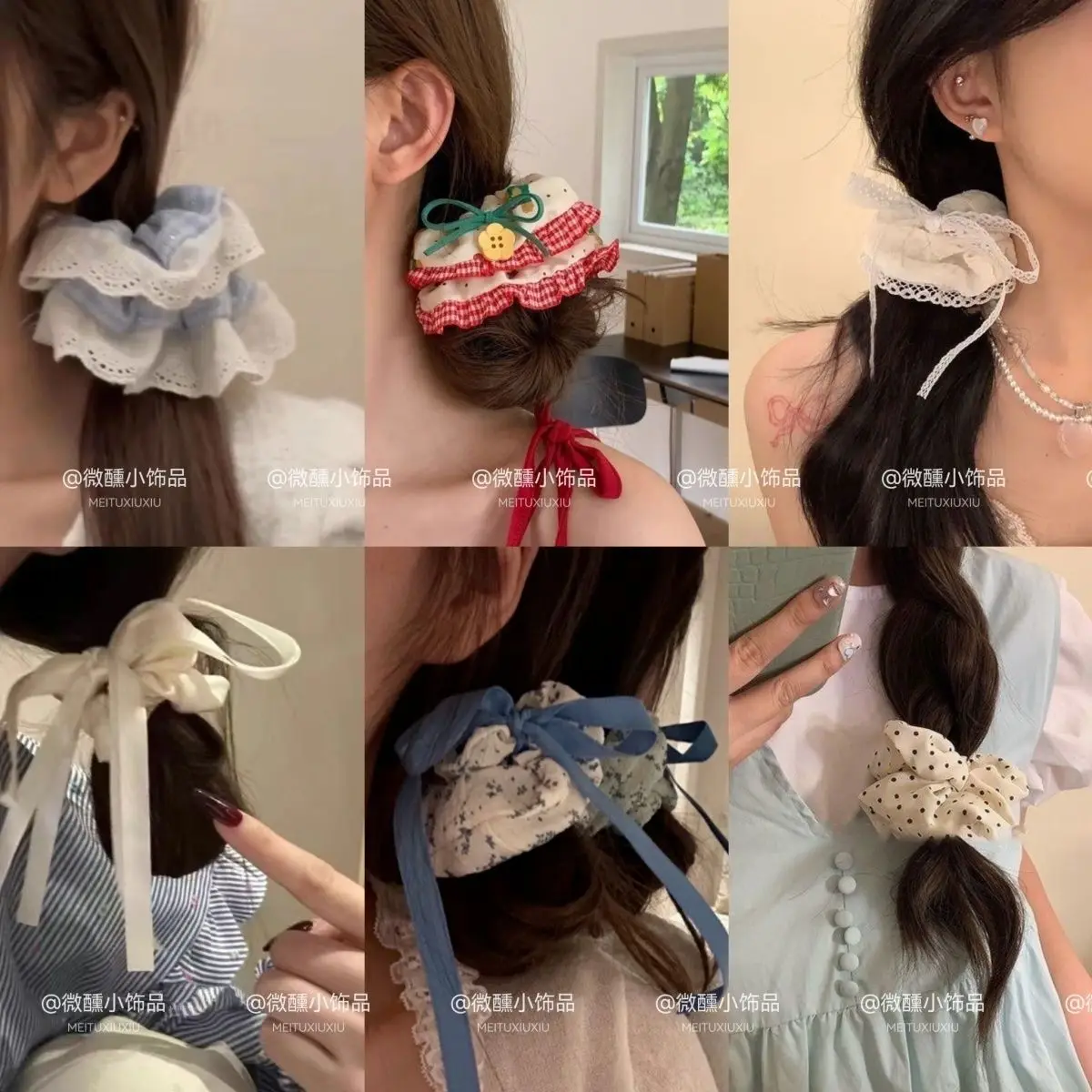 Korean Lolita Lace Bowknot Hair Ties Women Gentle Bubble Gauze Ponytail Headband Cute Y2K Rubber Band Fashion Hair Accessories
Korean Lolita Lace Bowknot Hair Ties Women Gentle Bubble Gauze Ponytail Headband Cute Y2K Rubber Band Fashion Hair Accessories