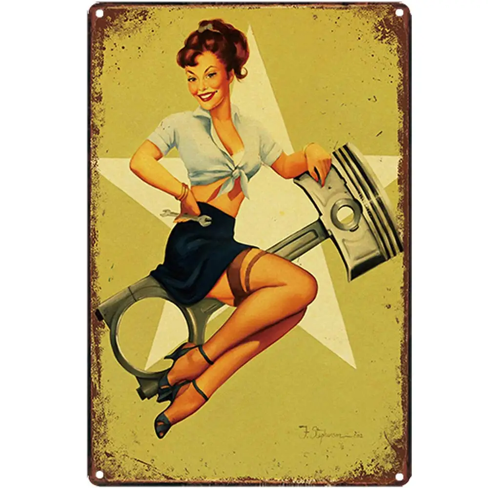 Retro Design Beauty Love Piston Tin Metal Signs Wall Art | Thick Tinplate Print Poster Wall Decoration for Garage
Retro Design Beauty Love Piston Tin Metal Signs Wall Art | Thick Tinplate Print Poster Wall Decoration for Garage