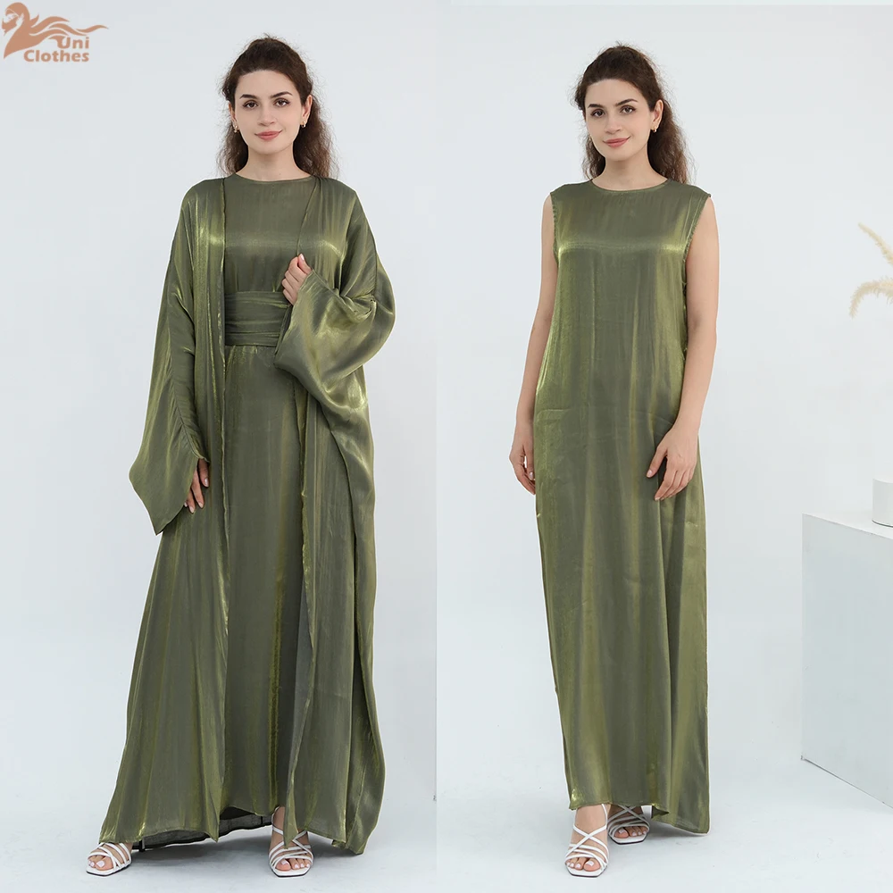 2025 New Fashion Eid Ramadan Shinny 2 Pieces Dubai Abaya Set With Inner Dress Muslim Modest Dresses Kimono Abaya
2025 New Fashion Eid Ramadan Shinny 2 Pieces Dubai Abaya Set With Inner Dress Muslim Modest Dresses Kimono Abaya