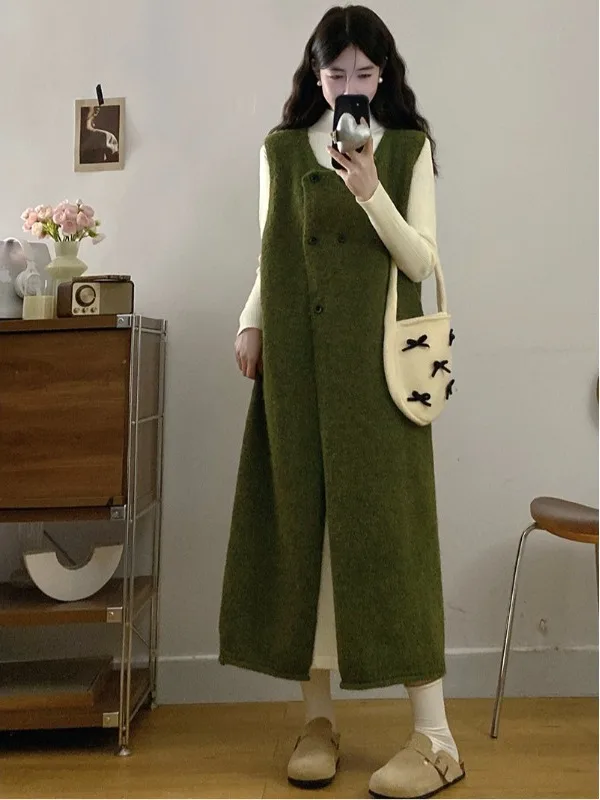 plus Size Fashionable Knitted Set High Collar Base Layer Dress Long Skirt Two Piece Suit Korean Style Loose Fit Autumn Winter
plus Size Fashionable Knitted Set High Collar Base Layer Dress Long Skirt Two Piece Suit Korean Style Loose Fit Autumn Winter