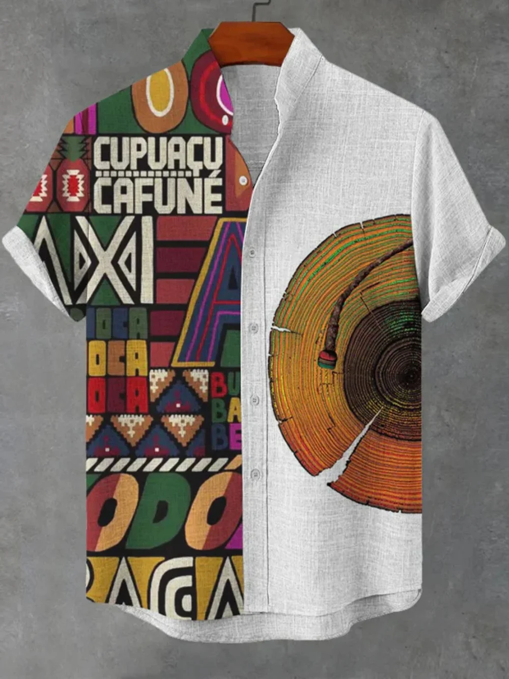 Men's Ethnic Printed Shirt 2025 Fashionable Stand up Collar Short Sleeve Button Linen Casual plus Size Clothing 
Men's Ethnic Printed Shirt 2025 Fashionable Stand up Collar Short Sleeve Button Linen Casual plus Size Clothing