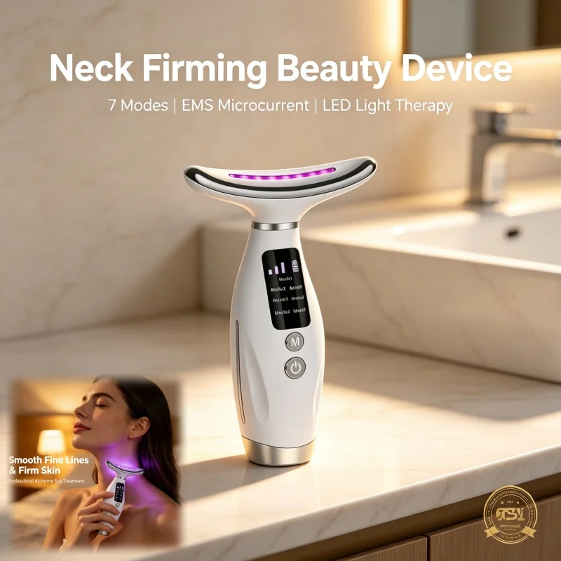 Portable EMS Neck Lifting Massager 7 Modes LED Light Therapy Anti-Aging Double Chin Reducer Skin Firming Beauty Instrument
Portable EMS Neck Lifting Massager 7 Modes LED Light Therapy Anti-Aging Double Chin Reducer Skin Firming Beauty Instrument