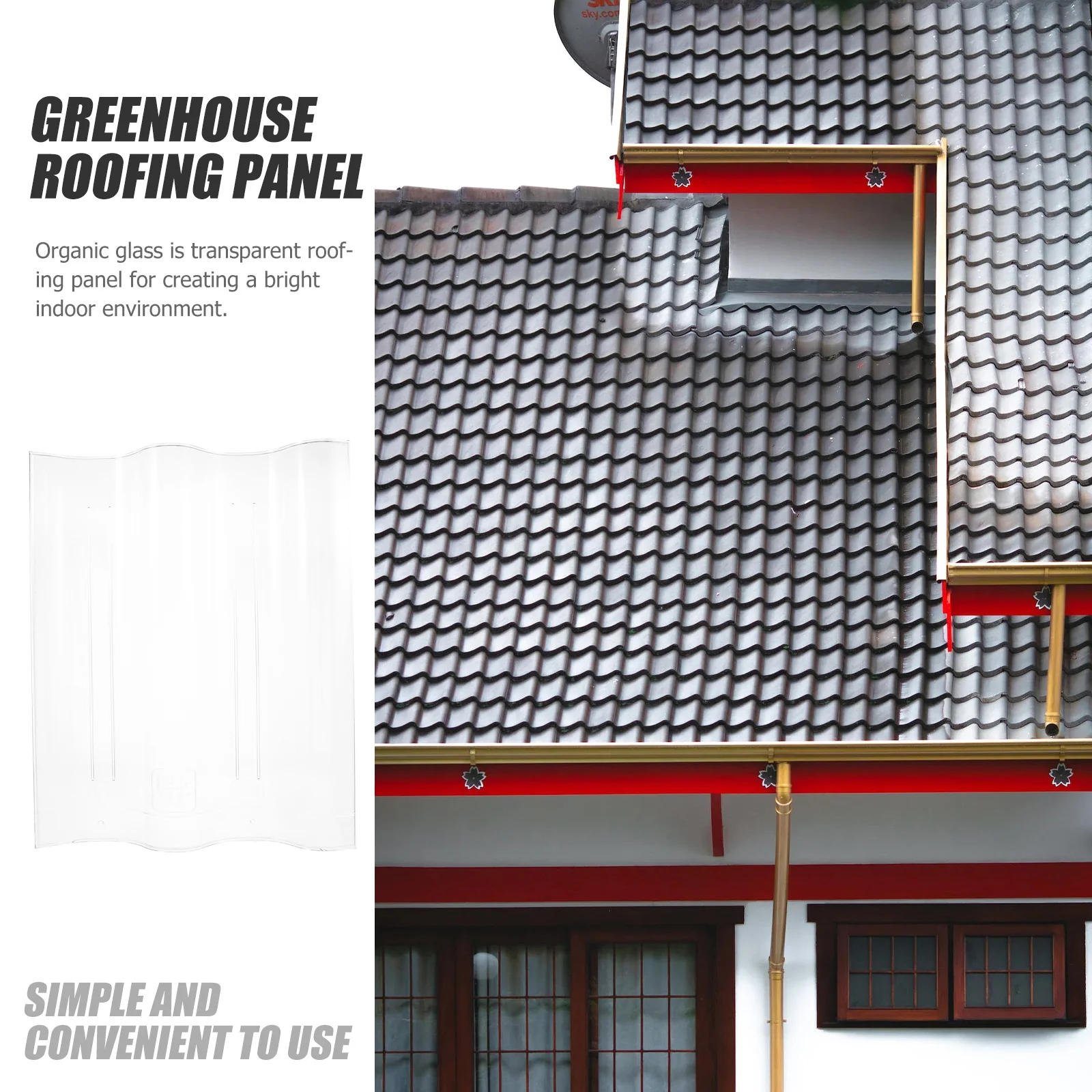 Greenhouse Roof Panel Replacement Acrylic Transparent Wave Panel for Sunroom Garden Shed High Impact Resistance Easy
Greenhouse Roof Panel Replacement Acrylic Transparent Wave Panel for Sunroom Garden Shed High Impact Resistance Easy