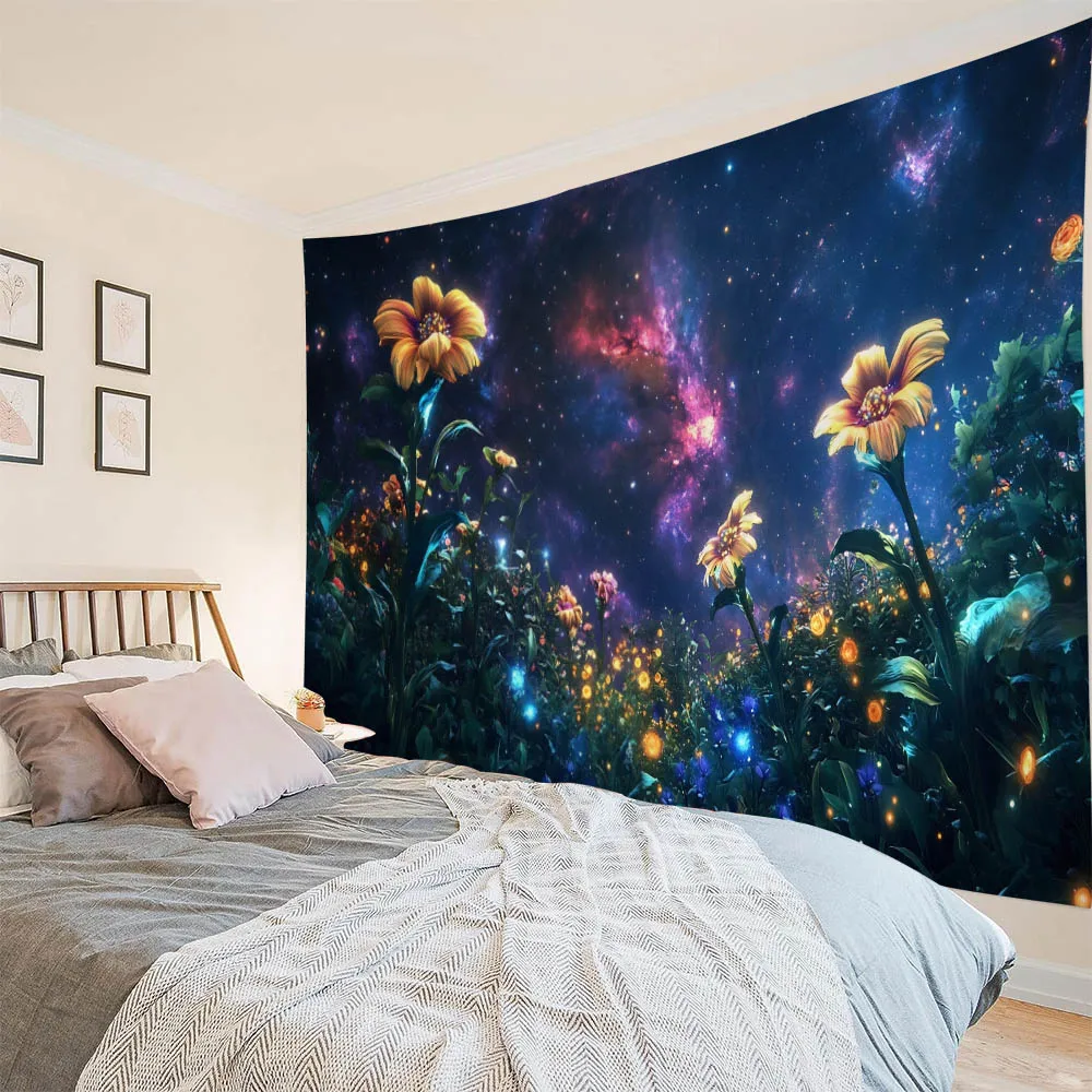 Starry Sky Flower Tapestry Dreamy Landscape Hanging Decoration Aesthetic Background Wall Hanging Painting, Home Decoration
Starry Sky Flower Tapestry Dreamy Landscape Hanging Decoration Aesthetic Background Wall Hanging Painting, Home Decoration