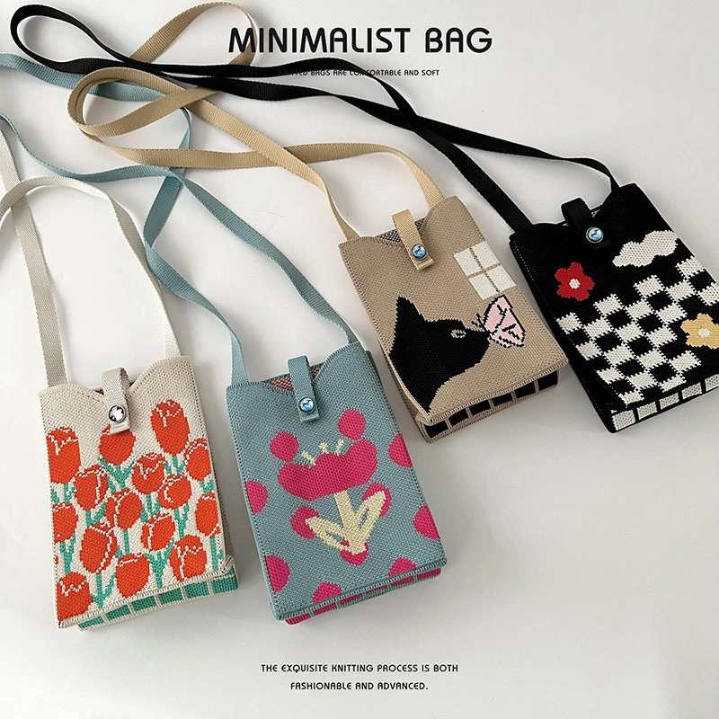 Mobile Phone Bag Knit Coin Purse Strap Shoulder Bag Small Crossbody Bags For Women Wallet Travel Purse Lightweight Handbag
Mobile Phone Bag Knit Coin Purse Strap Shoulder Bag Small Crossbody Bags For Women Wallet Travel Purse Lightweight Handbag