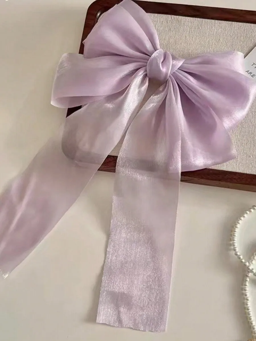 Lavender Satin Bow Hair Clips For Women, Elegant Hair Accessories, Claw Clips Barrettes
Lavender Satin Bow Hair Clips For Women, Elegant Hair Accessories, Claw Clips Barrettes