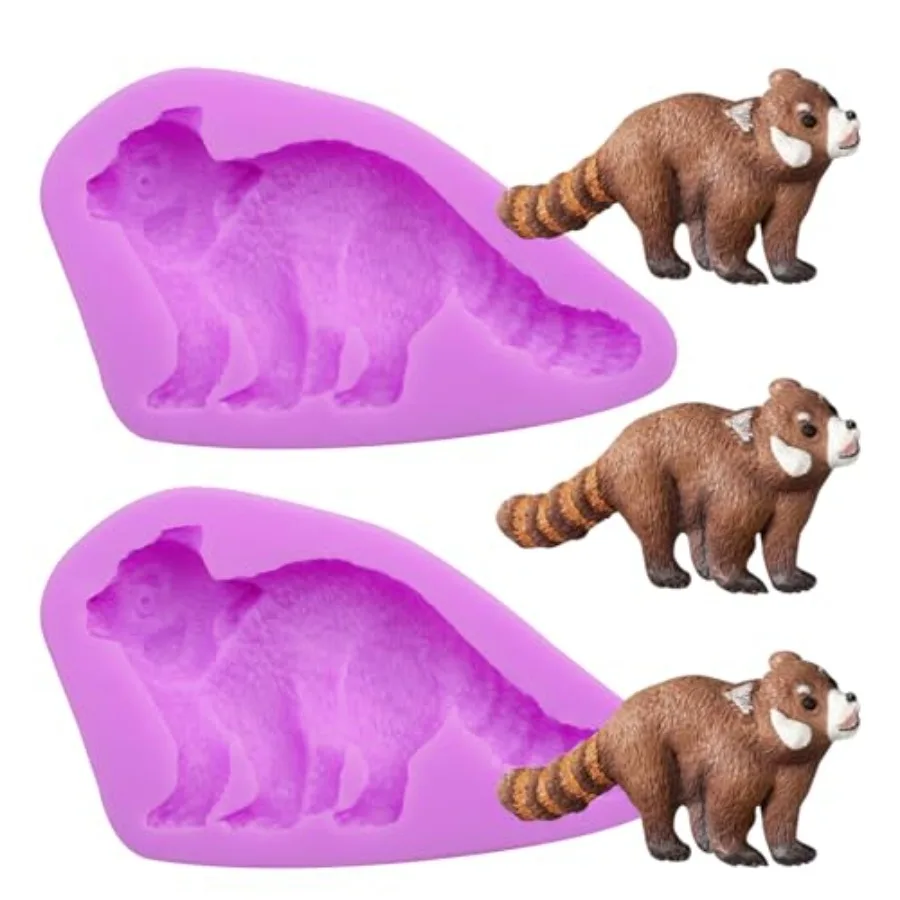 Forest Animal Fandant Molds Red Panda Chocolate Baking Molds Raccoon Silicone Molds for Cake Decoration Cupcake Topper Candy Su
Forest Animal Fandant Molds Red Panda Chocolate Baking Molds Raccoon Silicone Molds for Cake Decoration Cupcake Topper Candy Su
