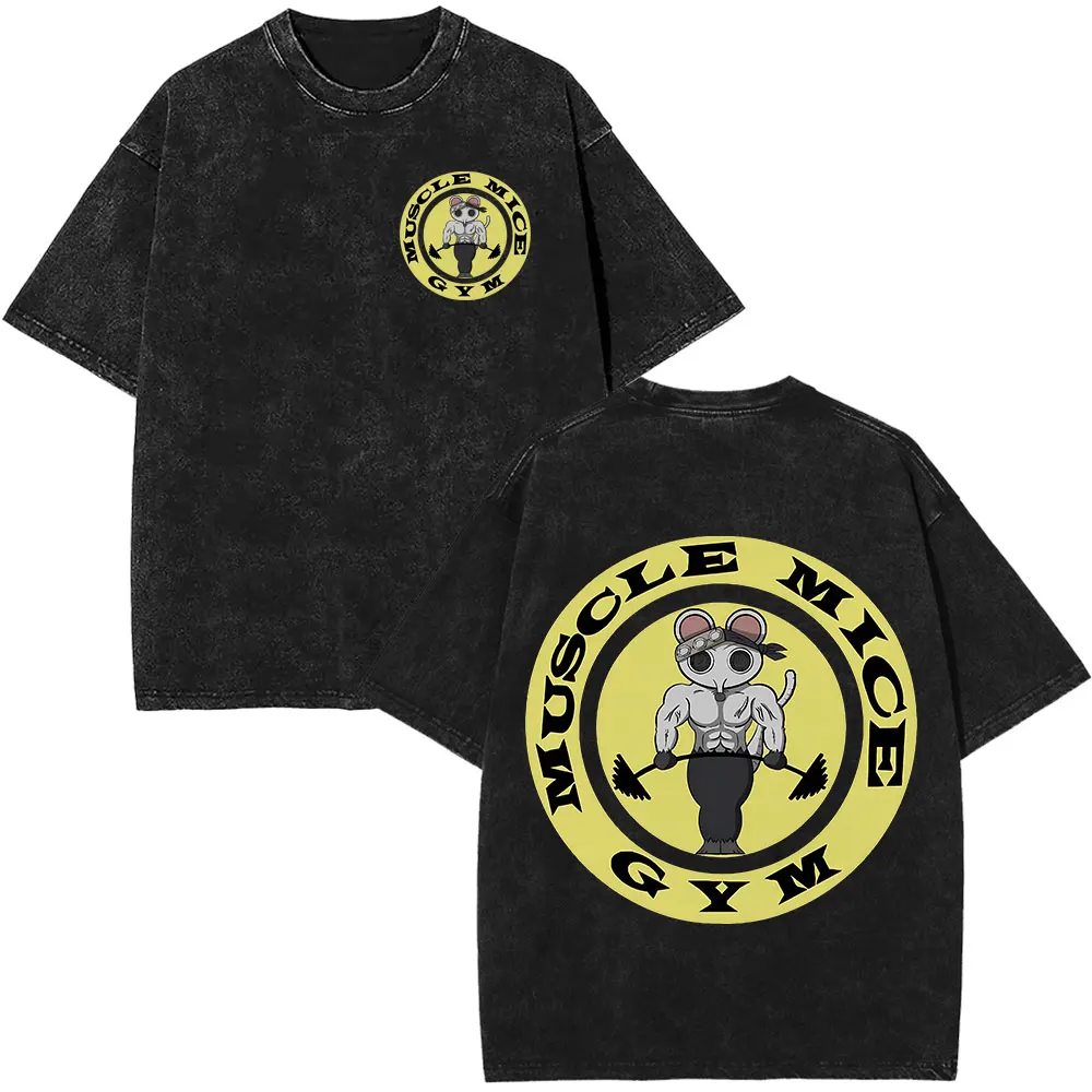 Washed Vintage Ninja Muscular Mice Muscle Gym Rat Fitness T-shirt Anime Demon Slayer Uzui Tengen T-shirts Casual Cotton T Shirts
Washed Vintage Ninja Muscular Mice Muscle Gym Rat Fitness T-shirt Anime Demon Slayer Uzui Tengen T-shirts Casual Cotton T Shirts