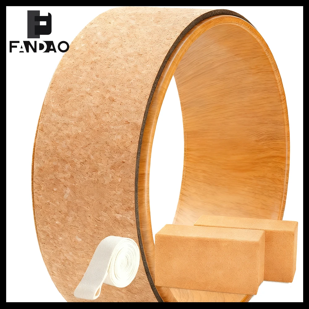 Cork Yoga Wheel Set with Cork Wheel 2 Blocks Strap Home Physical Therapy Posture Corrector Exercise Kit Ideal for Women Yogis
Cork Yoga Wheel Set with Cork Wheel 2 Blocks Strap Home Physical Therapy Posture Corrector Exercise Kit Ideal for Women Yogis