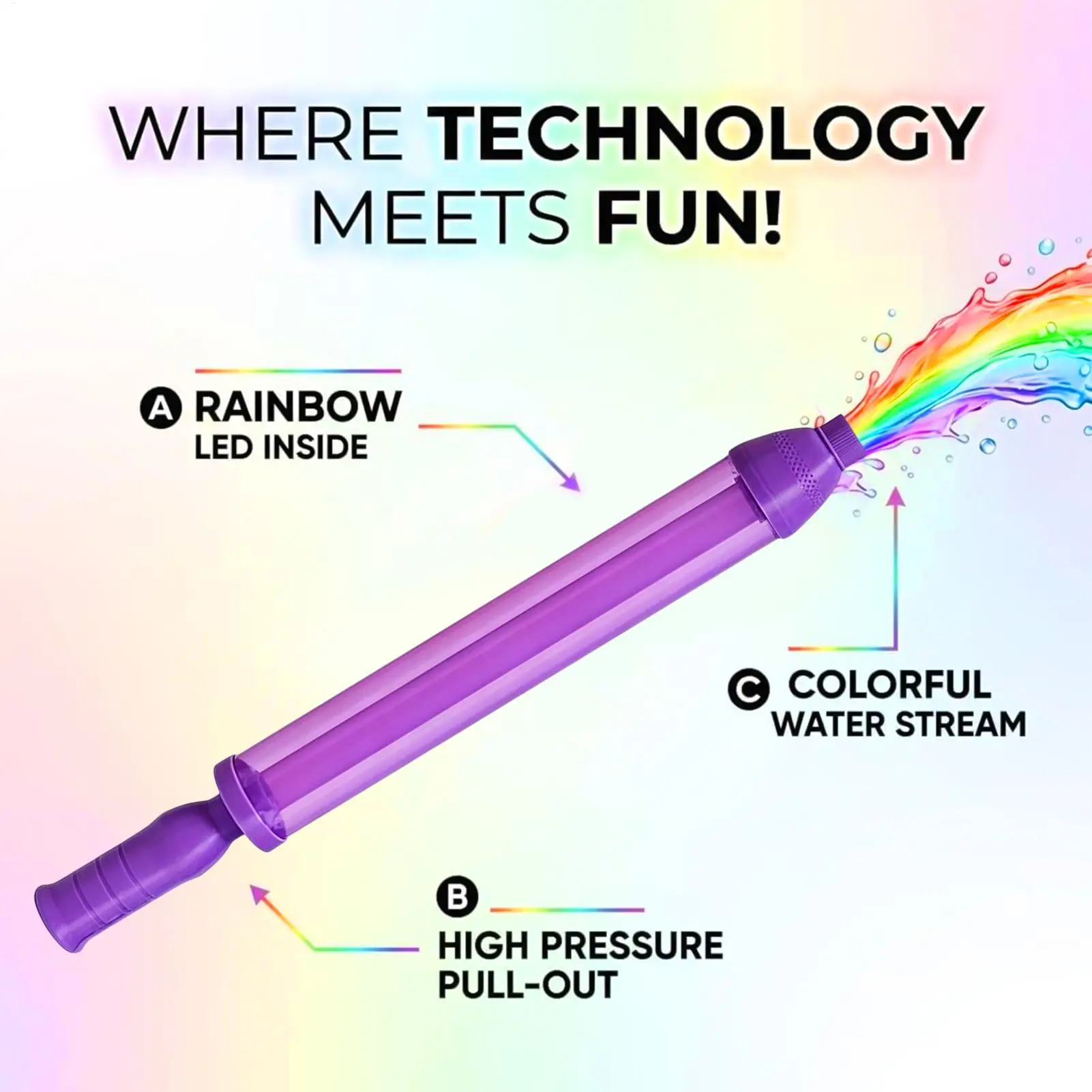 Pool Squirt Toys LED Glowing Rainbow Beach Games Kids Summer Water Play Soaker Toy For Family Girls Boys Outdoor Garden Park
Pool Squirt Toys LED Glowing Rainbow Beach Games Kids Summer Water Play Soaker Toy For Family Girls Boys Outdoor Garden Park