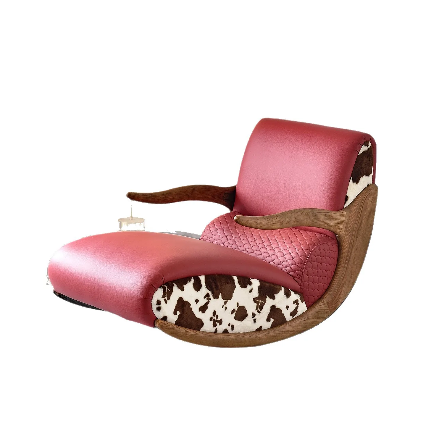 Гостиная, спальня, релаксация, китайский одиночный простой кожаный диван из цельного дерева
Гостиная, спальня, релаксация, китайский одиночный простой кожаный диван из цельного дерева