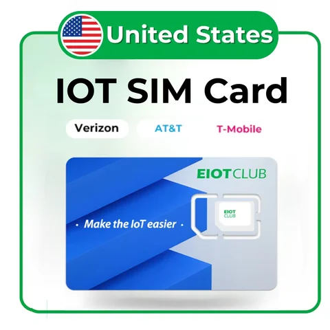 Carte SIM IoT USA compatible avec Verizon, AT&T et T-Mobile, données haute vitesse M2M pour caméra de sécurité, routeur, point d'accès WiFi, traceur