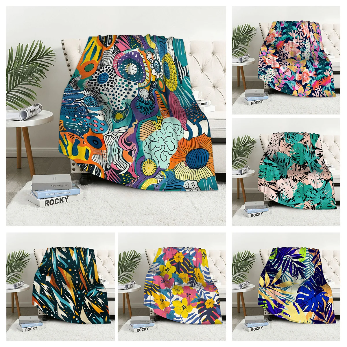 Home Decorative Plush Sofa Blanket Bedspread Bed Fluffy Soft Blanket Decorative Check Modern Abstract Tropical Plants
Home Decorative Plush Sofa Blanket Bedspread Bed Fluffy Soft Blanket Decorative Check Modern Abstract Tropical Plants