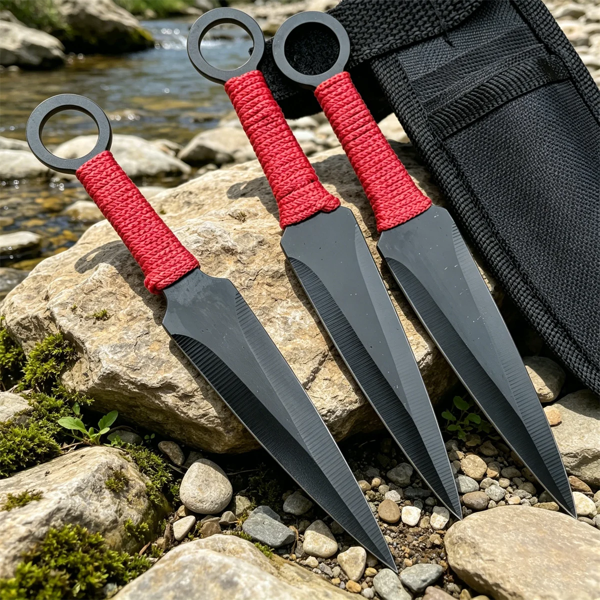 Non-Sharpened Outdoor Survival Fixed Blade Knife Set, Dull Edge with Non-slip Red Cord Handle, with Sheath for Camping Hiking
Non-Sharpened Outdoor Survival Fixed Blade Knife Set, Dull Edge with Non-slip Red Cord Handle, with Sheath for Camping Hiking