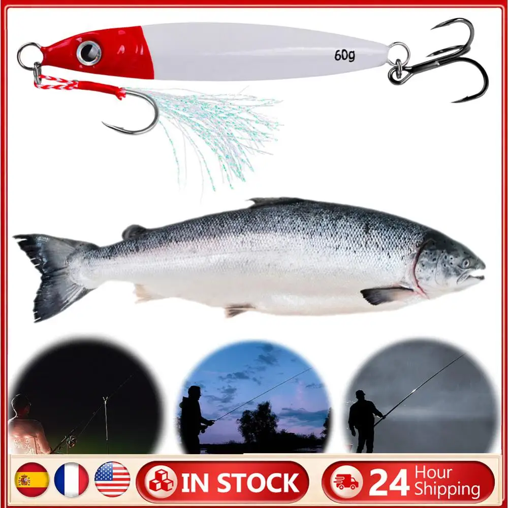 Metal Jig Fishing Lure Fast Sinking Trolling Hard Bait Artificial Bait Trout Jigging Lure for Sea Fishing and Boat Fishing
Metal Jig Fishing Lure Fast Sinking Trolling Hard Bait Artificial Bait Trout Jigging Lure for Sea Fishing and Boat Fishing