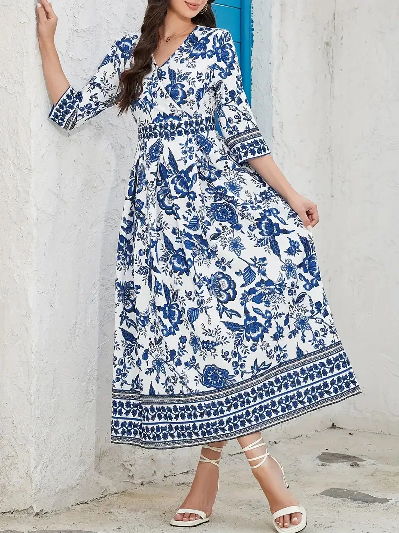 QX Shirt Women 2025 V-neck Polyester Long Skirt Basic Elegant Women's Holiday Style Women's Dress
QX Shirt Women 2025 V-neck Polyester Long Skirt Basic Elegant Women's Holiday Style Women's Dress