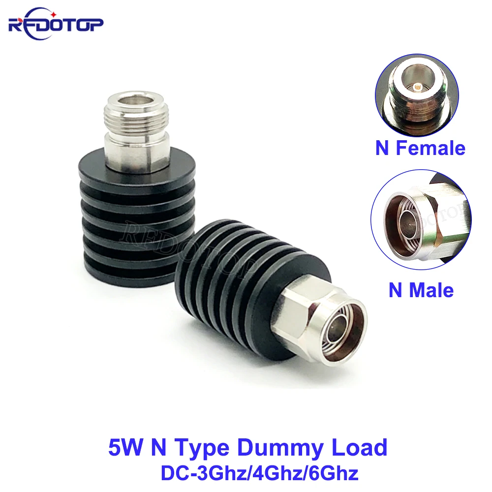 1Pcs 5W N Male/N FemaleRF Coaxial Termination Dummy Load DC-3GHz/4Ghz/6GHz 50 Ohm Connector Nickel Plated for RF Accessories
1Pcs 5W N Male/N FemaleRF Coaxial Termination Dummy Load DC-3GHz/4Ghz/6GHz 50 Ohm Connector Nickel Plated for RF Accessories