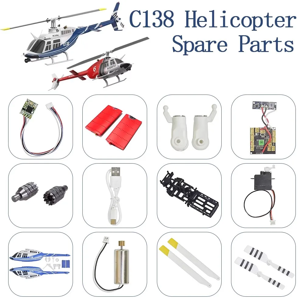 RC ERA C138 BELL 206 RC Helicopter Accessories Complete Enclosure Propeller Remote Control Tail Rotor Motor Rotor Clamp Bearing
RC ERA C138 BELL 206 RC Helicopter Accessories Complete Enclosure Propeller Remote Control Tail Rotor Motor Rotor Clamp Bearing