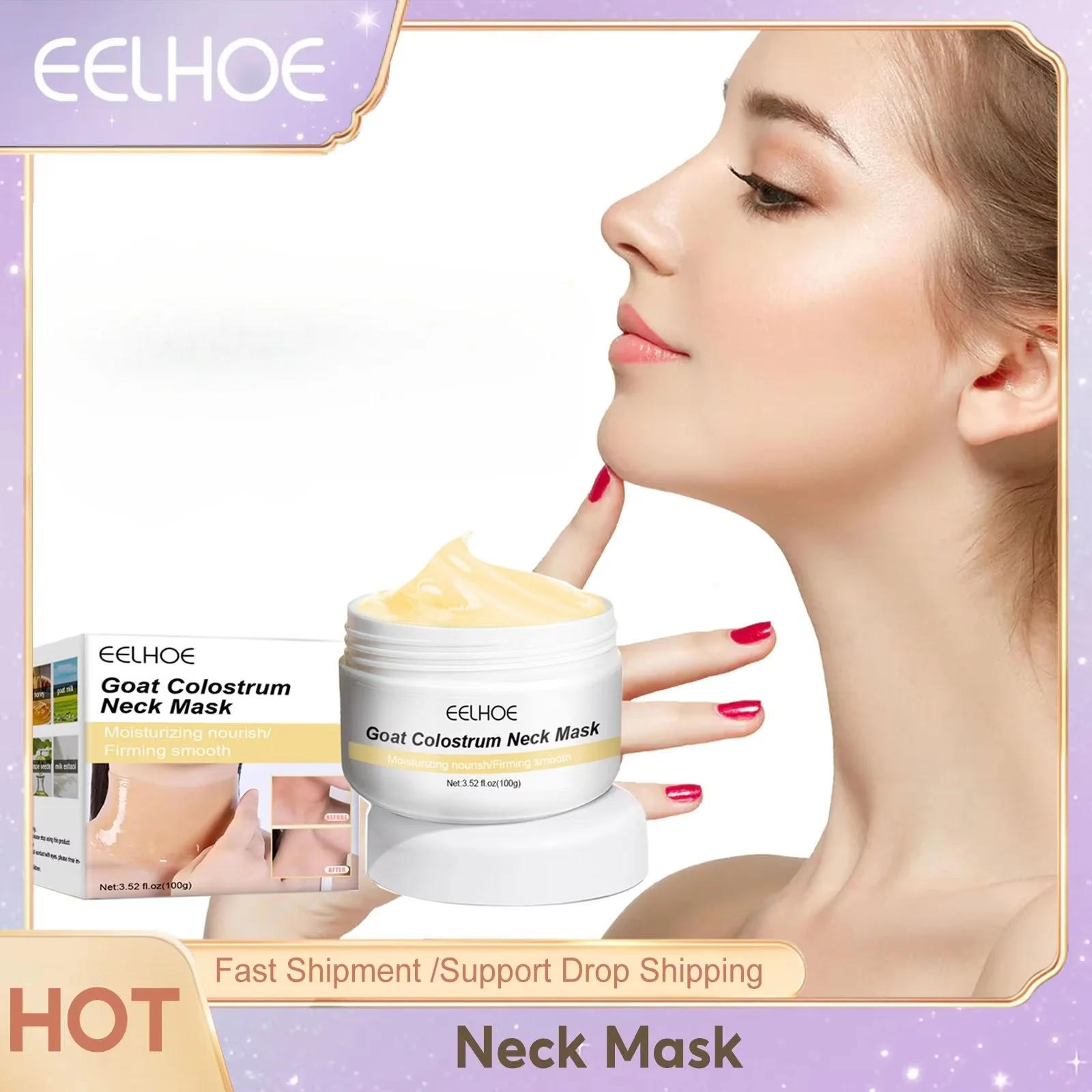 Firming Neck Cream Wrinkle Removal Improve Rough Rejuvenate Fade Lines Moisturizing Lifting Brighten Dark Skin Tone Massage Mask
Firming Neck Cream Wrinkle Removal Improve Rough Rejuvenate Fade Lines Moisturizing Lifting Brighten Dark Skin Tone Massage Mask