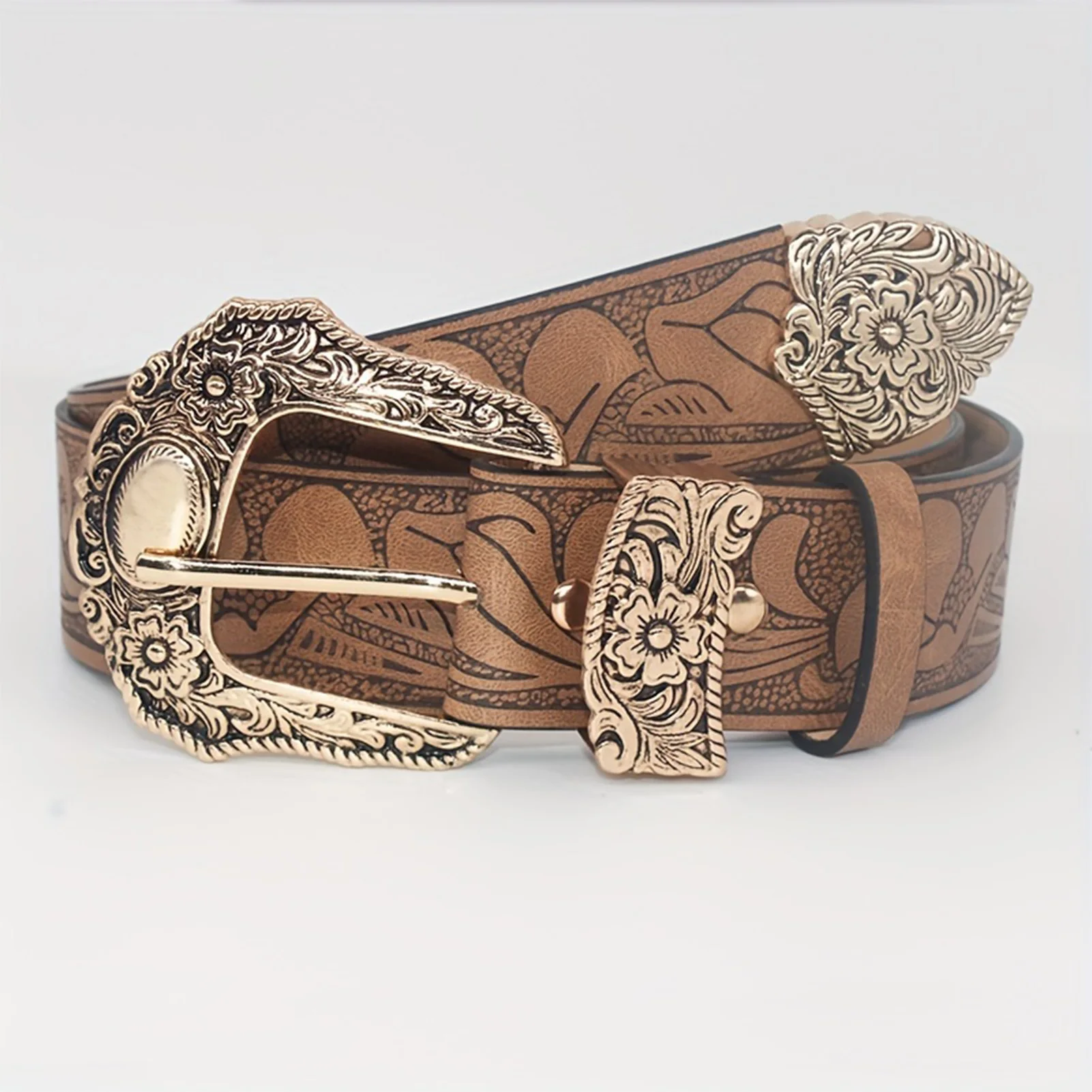 Women PU Leather Jeans Belt Vintage Floral Pattern Buckle Design Fashion Belt for Women and Girls Birthday Gifts
Women PU Leather Jeans Belt Vintage Floral Pattern Buckle Design Fashion Belt for Women and Girls Birthday Gifts