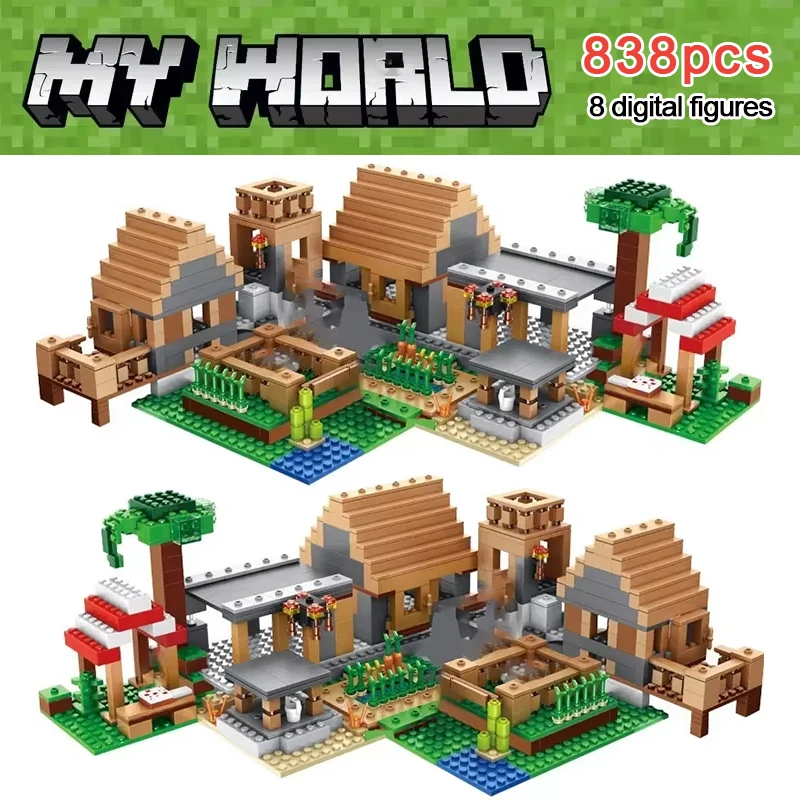 838pcs LargeComplete Village Farm building module compatible with My World city block model village
838pcs LargeComplete Village Farm building module compatible with My World city block model village