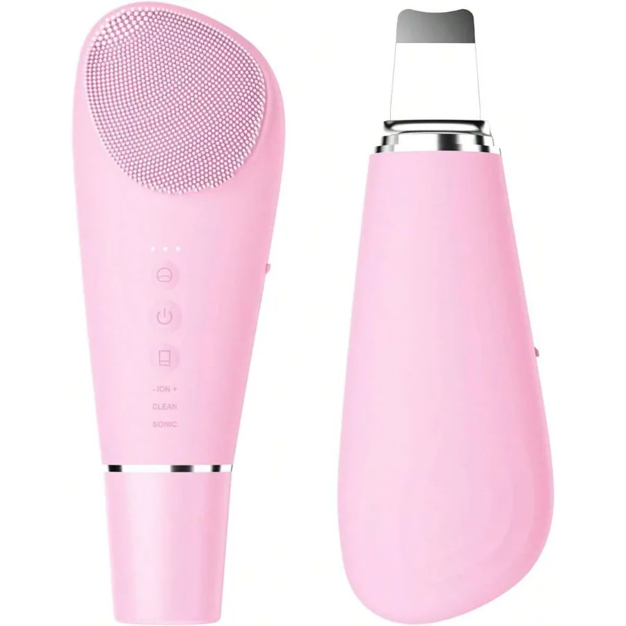 Stepcare Silicone Face Scrubber Blackhead Scraper Rechargeable 2-In-1 Facial Cleansing Brush and Skin Spatula Duo, IPX7 Waterpr
Stepcare Silicone Face Scrubber Blackhead Scraper Rechargeable 2-In-1 Facial Cleansing Brush and Skin Spatula Duo, IPX7 Waterpr