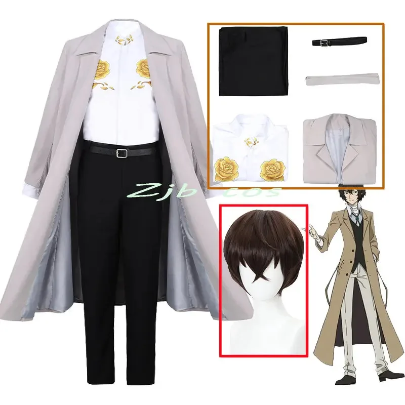 Anime Bungo Stray Dogs Dazai Osamu Cosplay Men Detective Agency Trench Shirt Trousers Waistband Belt Stage Play Cosplay Costume
Anime Bungo Stray Dogs Dazai Osamu Cosplay Men Detective Agency Trench Shirt Trousers Waistband Belt Stage Play Cosplay Costume