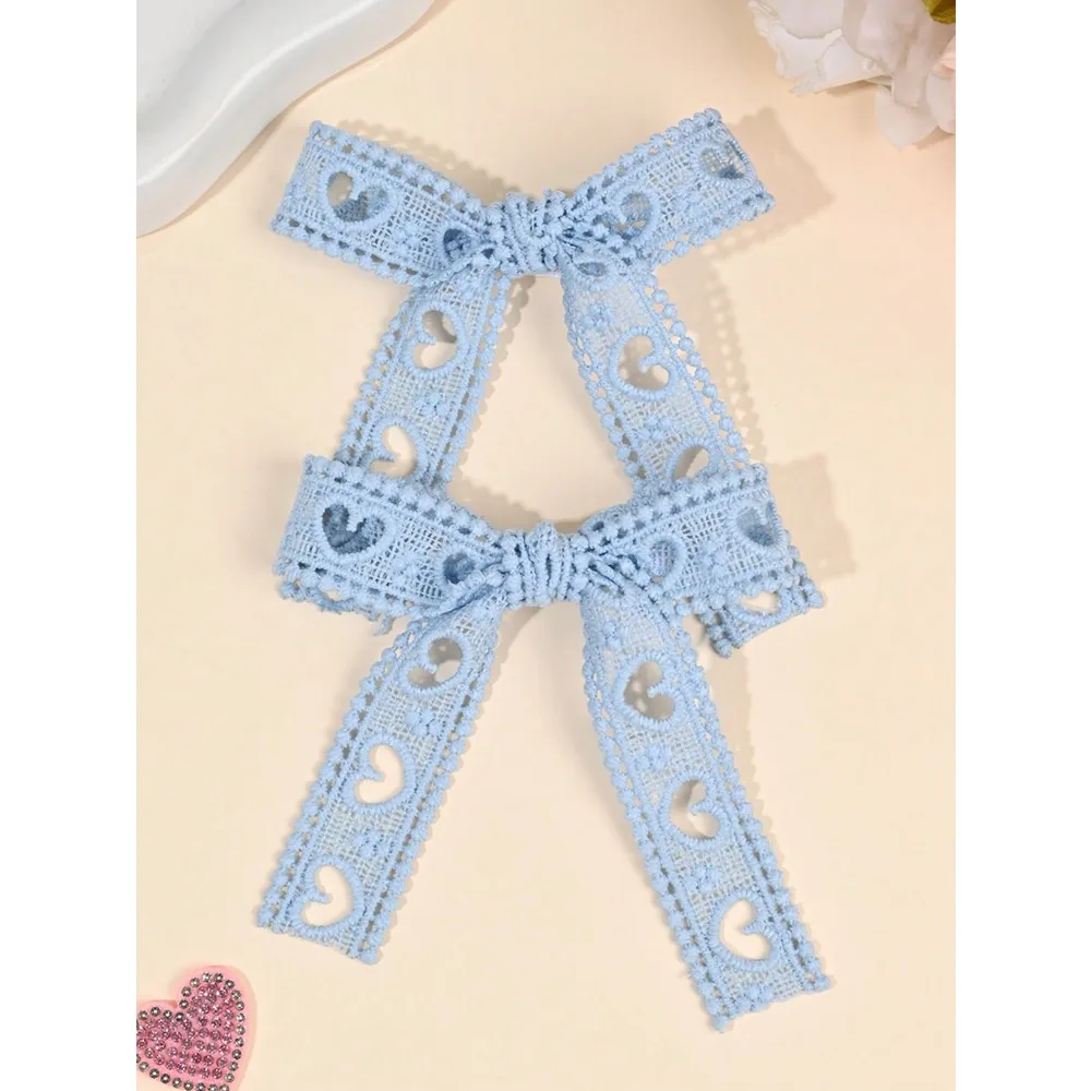 2pcs Beige Lace Hair Bows For Girls Sweet Heart Bow Hair Clips With Tail Elegant Bow Hair Barrettes For Daily Party & Holiday Teens Hair Accessories
2pcs Beige Lace Hair Bows For Girls Sweet Heart Bow Hair Clips With Tail Elegant Bow Hair Barrettes For Daily Party & Holiday Teens Hair Accessories