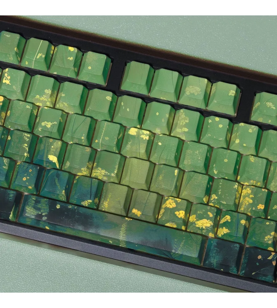 Keycap Korean Russian European small language green magnetic axis midsummer double engraving light transmission Pbt original
Keycap Korean Russian European small language green magnetic axis midsummer double engraving light transmission Pbt original