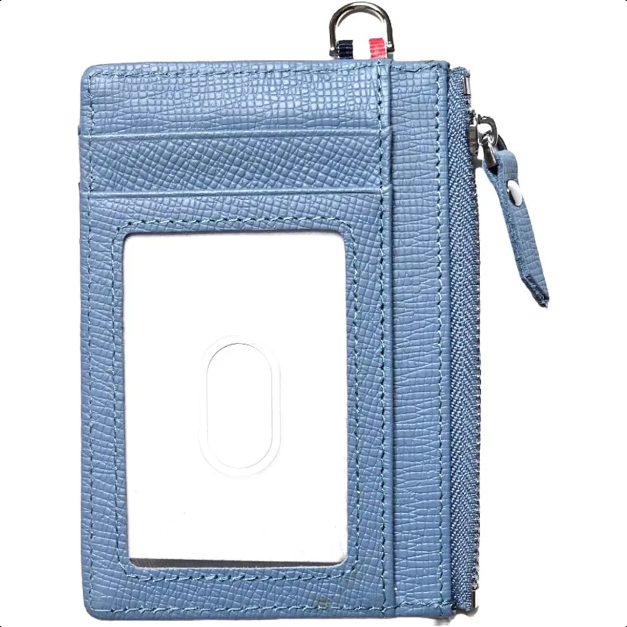 Genuine Saffiano Leather Front Pokcet Slim Minimalist Wallet ID Badge RFID Card Case with Zipped Pocket Light Blue Holder
Genuine Saffiano Leather Front Pokcet Slim Minimalist Wallet ID Badge RFID Card Case with Zipped Pocket Light Blue Holder