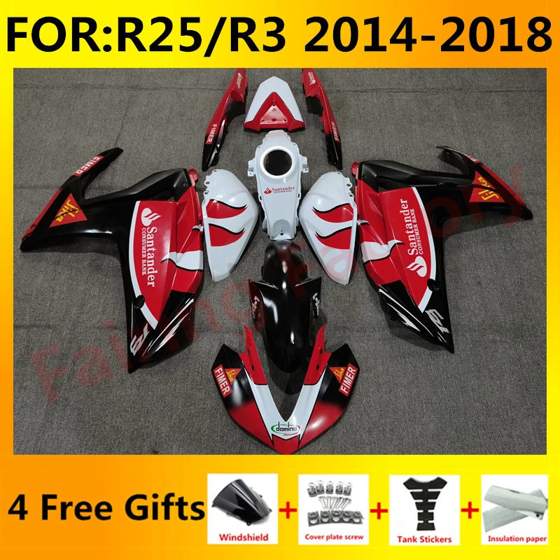 Новый комплект обтекателей для мотоцикла ABS подходит для YZF R25 R3 R 25 3 2015 2016 2017 2018 комплекты обтекателей кузова красный белый
Новый комплект обтекателей для мотоцикла ABS подходит для YZF R25 R3 R 25 3 2015 2016 2017 2018 комплекты обтекателей кузова красный белый